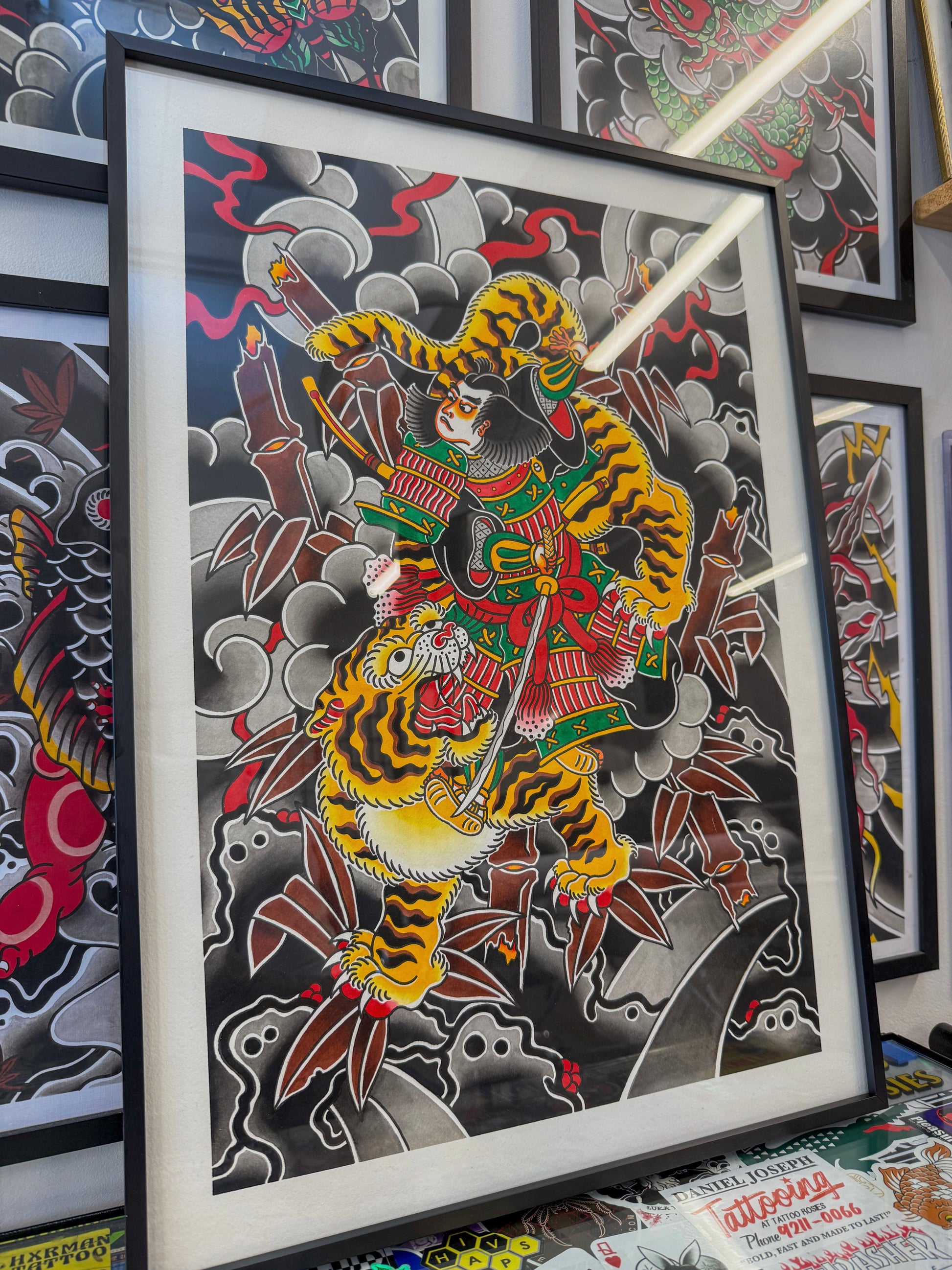 Tiger & Warrior – A2 Art Print