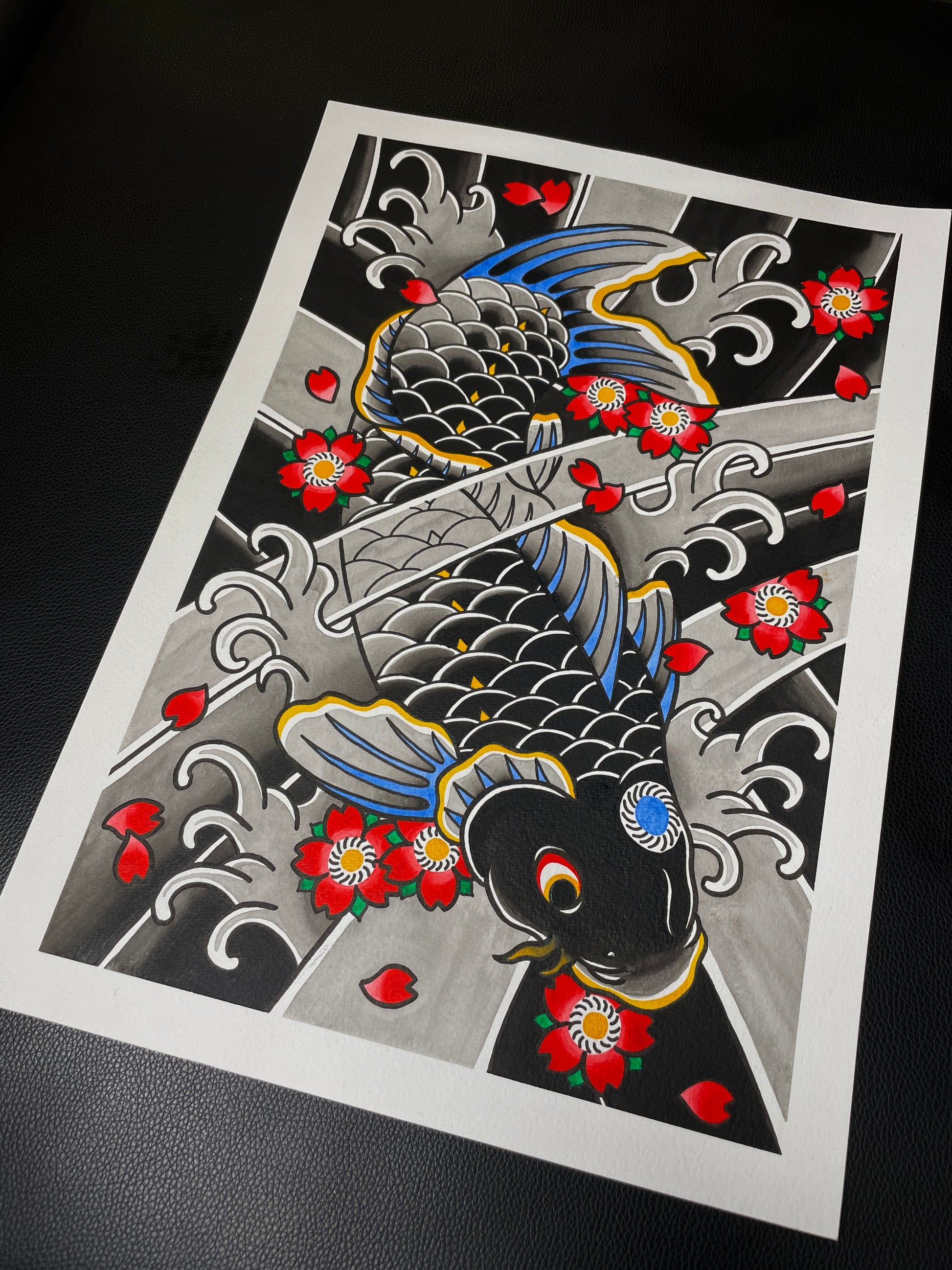 Koi Study – A3 Art Print